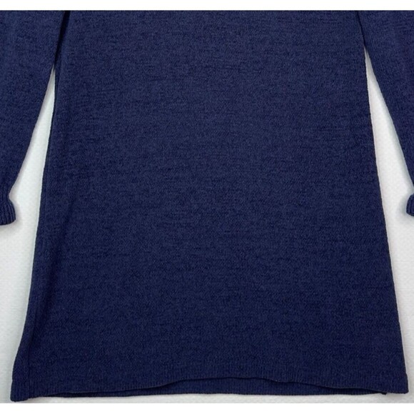 Lilly Pulitzer Galen Sweater Dress Navy Blue Medium Knit Ruffle Cuff Knee Length - Picture 4 of 12